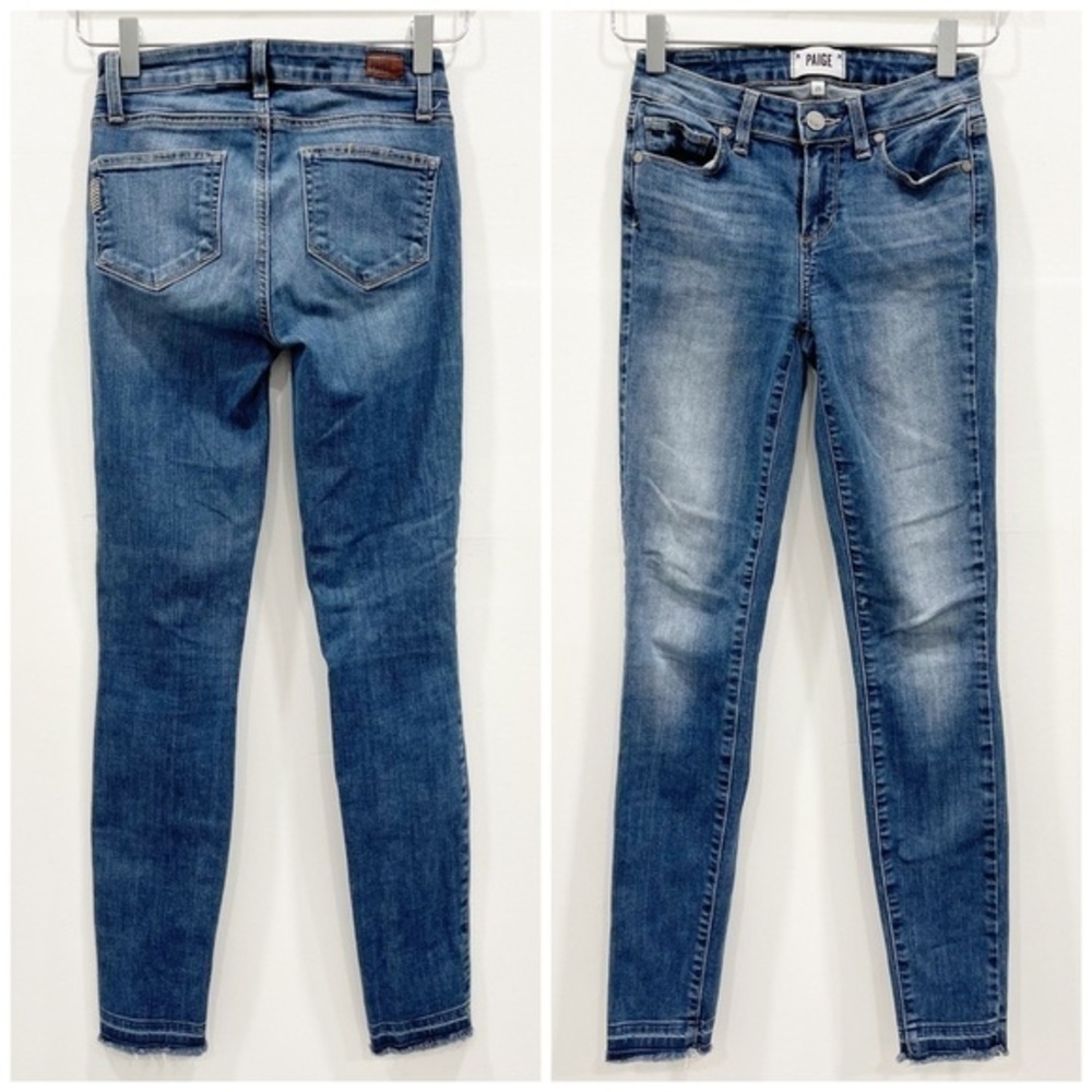 Paige Verdugo Crop Released Hem Nedium Wash Jeans Cotton 25